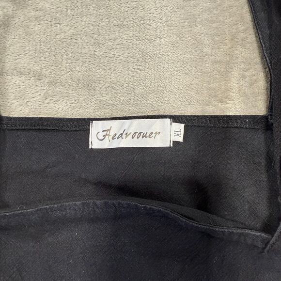 Aedvoouer Romper‎ Jumpsuit Overalls Loose Fit Womens XL Black Lagenlook Pockets - Picture 6 of 8